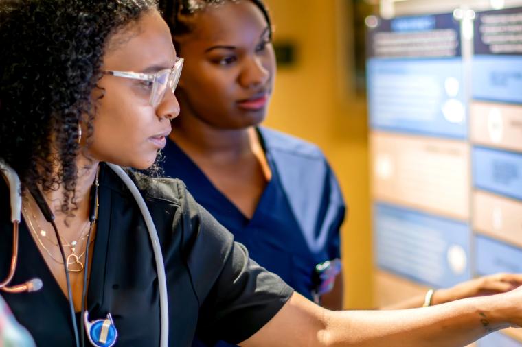 Medical professionals at work in hospital